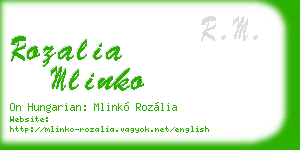 rozalia mlinko business card