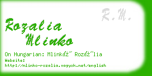 rozalia mlinko business card